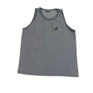 Vintage Gecko Hawaii Tank Top Mens XL 90s Blue Knit Embroidered Made In USA